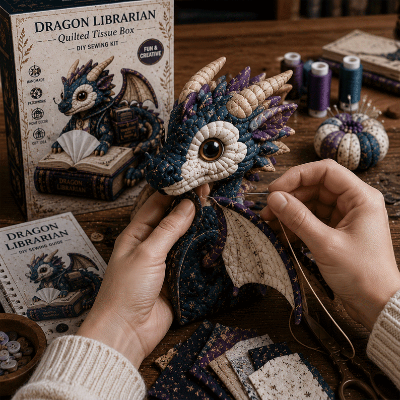 đâš Dragon Keepers Collection â Quilted DIY Tissue Box Sewing Kit