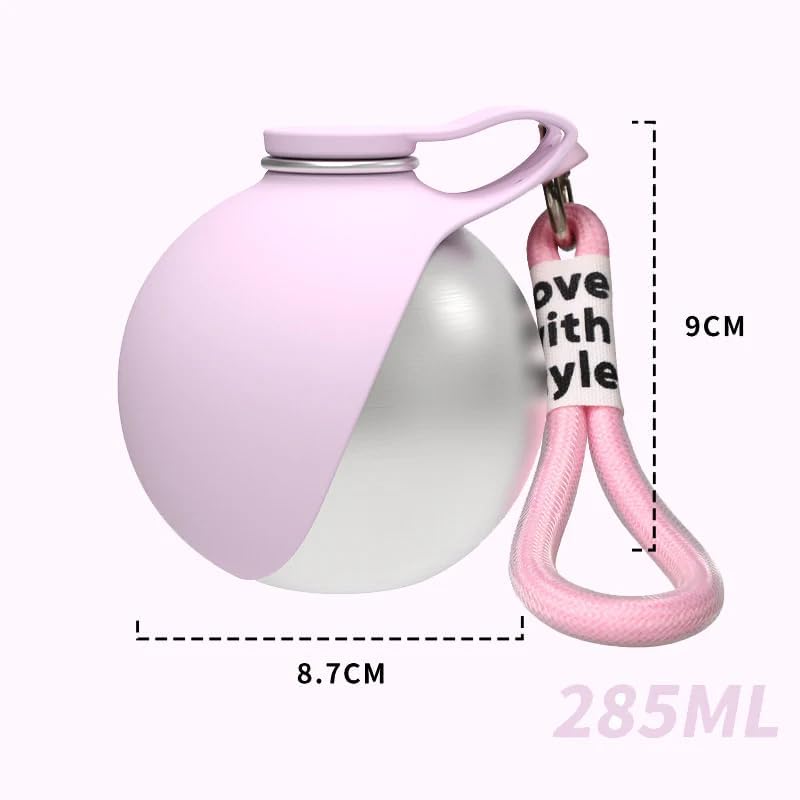 2-in-1 Foldable 304 Stainless Steel Dog Water Bottle