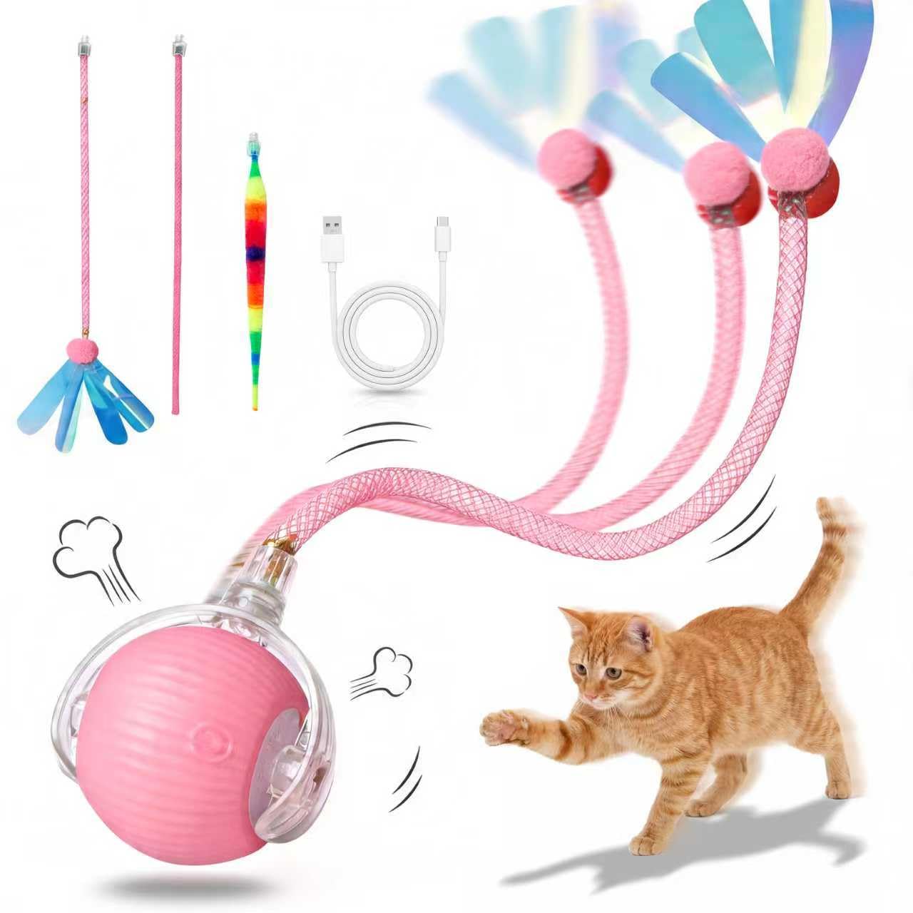Rechargeable Smart Rolling Cat Ball