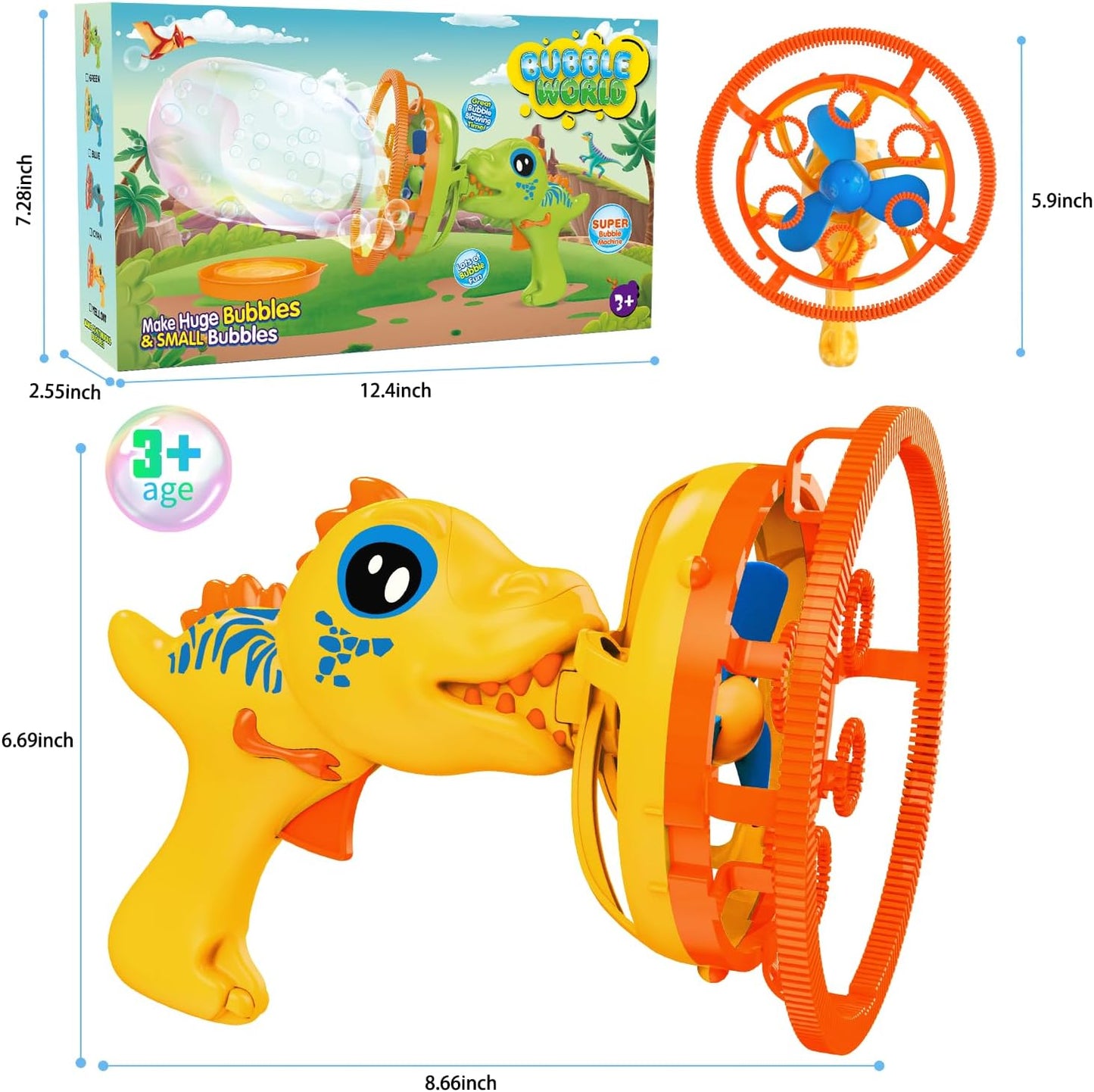 Dinosaur Bubble Gun for Kids