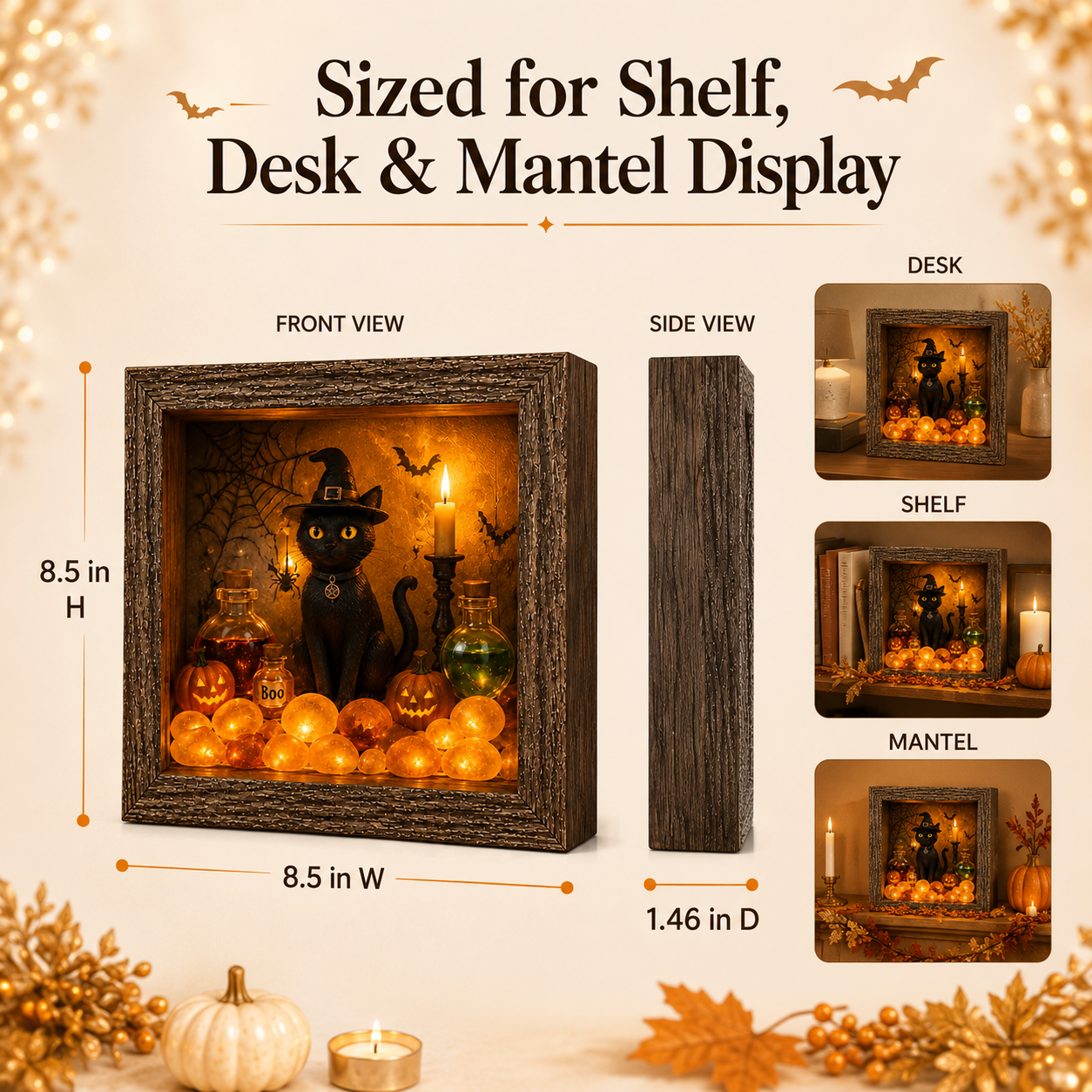 DIY Lighted Halloween Shadow Box Kit