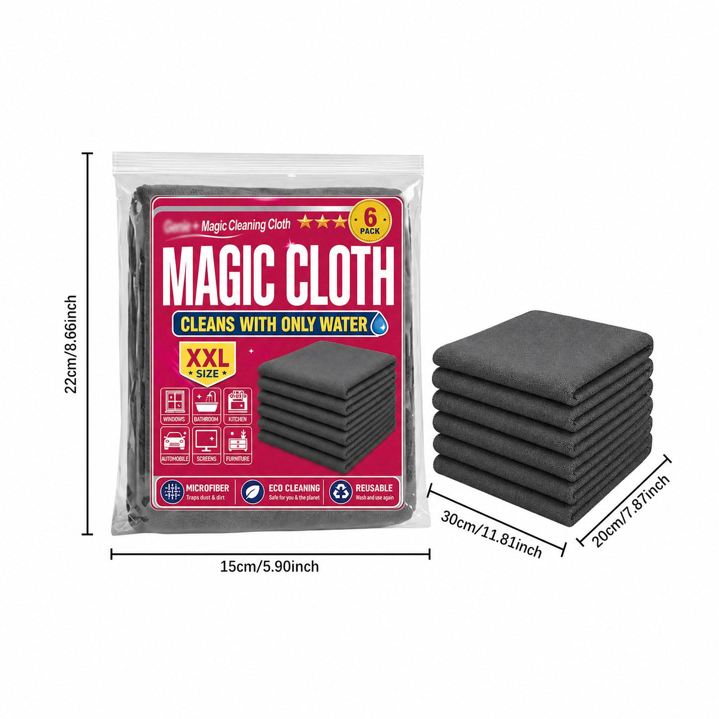 Magic Cleaning Cloth (6-Pack)