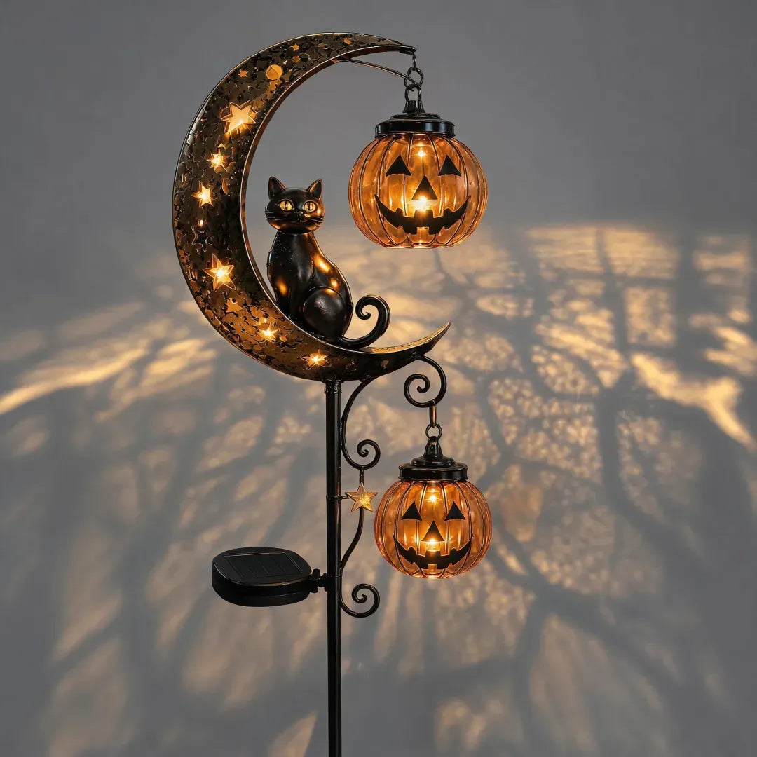 Pumpkin Moon Garden Stake Light