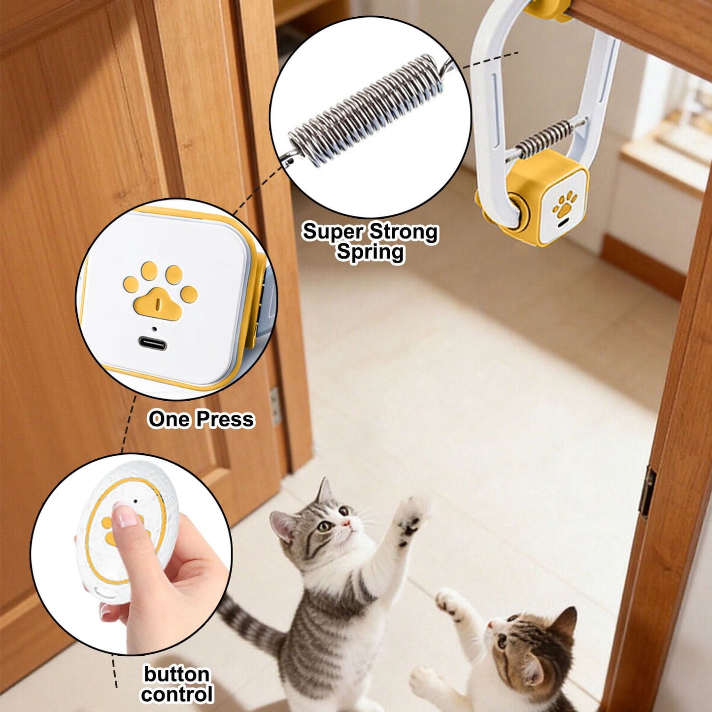 Rechargeable Electric Cat Interactive Door Clip Teaser