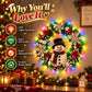 Hot Sale⛄Christmas Pearl Diamond Painting Pendant DIY Kit with LED String Lights