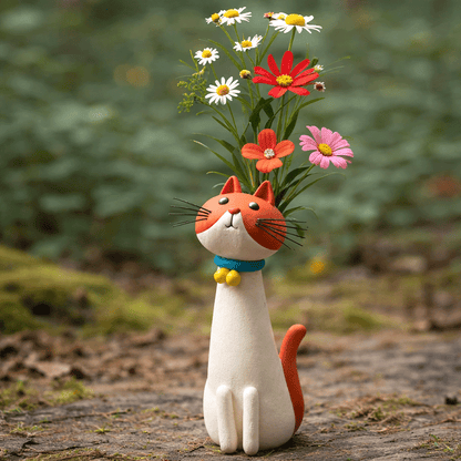Mini Quirky Cat & Puppy Vase