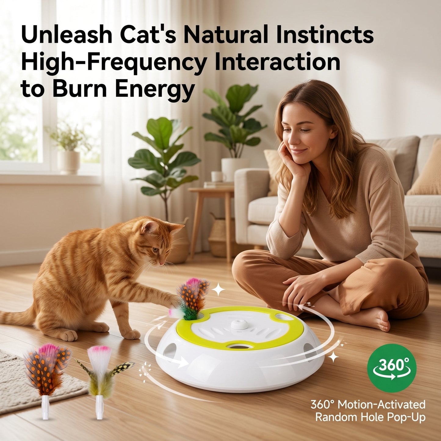 Whack A Mole Cat Mouse Toy for Cats