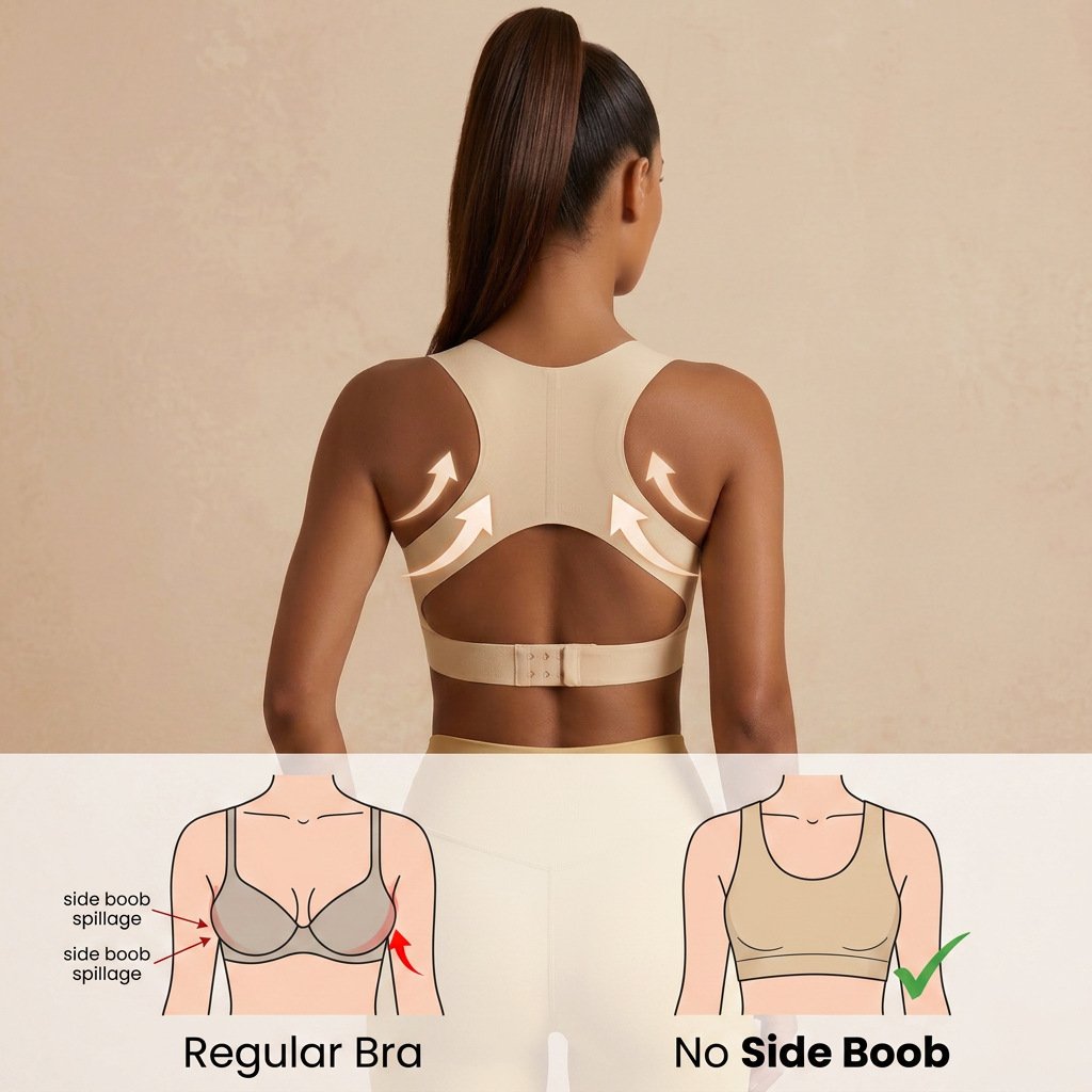 Women's Posture Wireless Bra-Breathable Non-Removable Molded Cups