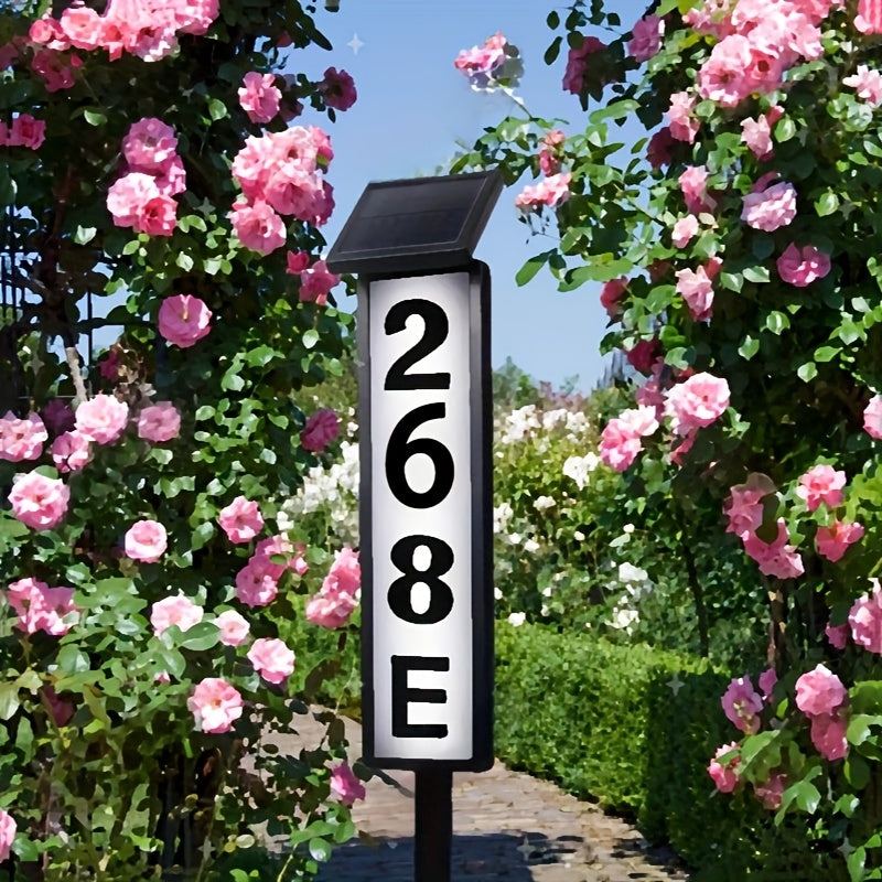 Solar Number for Outside Waterproof Home Address Sign