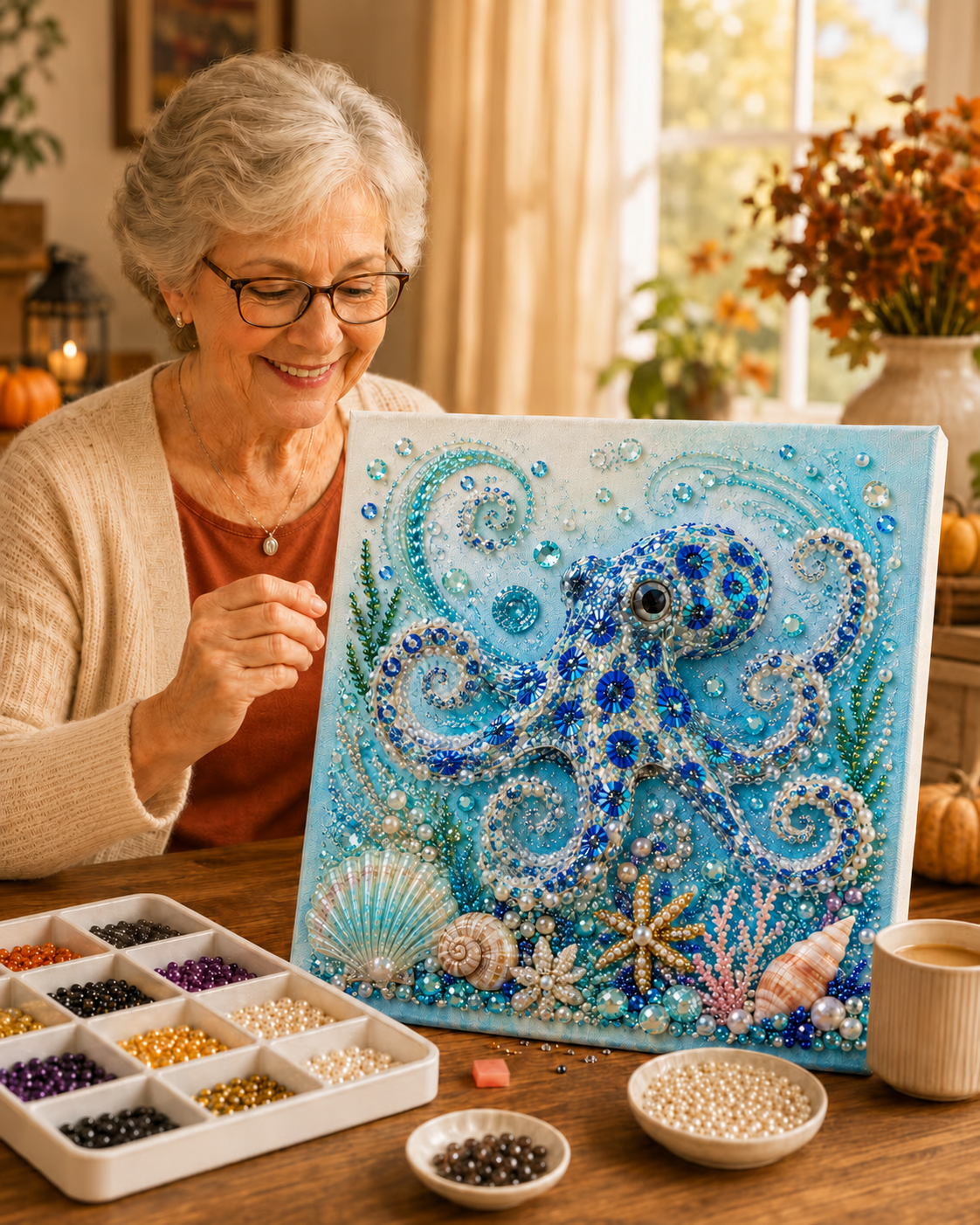🌊✨Ocean Theme Pearl Art DIY Kit