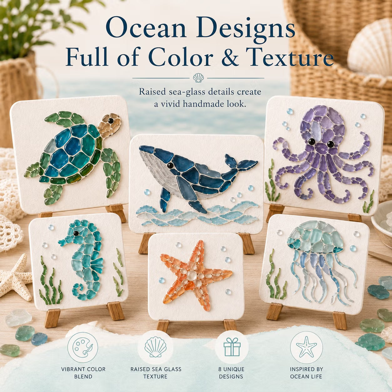 DIY Sea Glass Mosaic Craft Kit