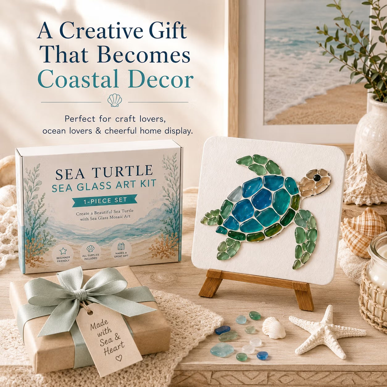 DIY Sea Glass Mosaic Craft Kit