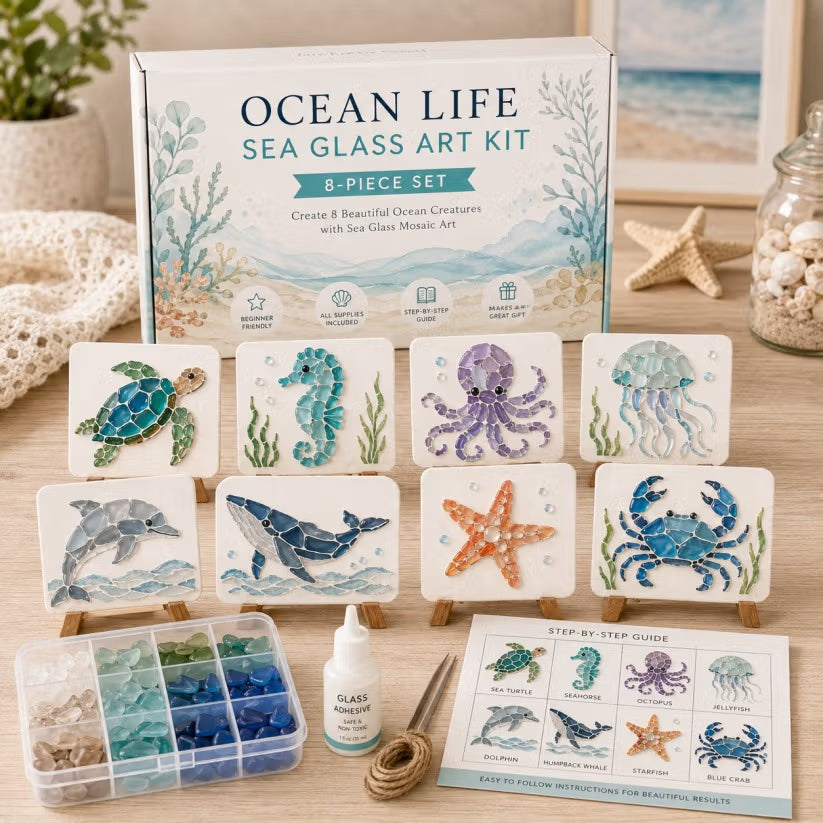 DIY Sea Glass Mosaic Craft Kit