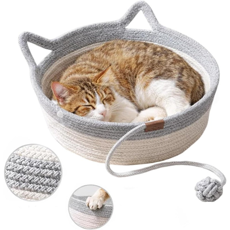 3-in-1 Cat Sleep Scratch Play Basket