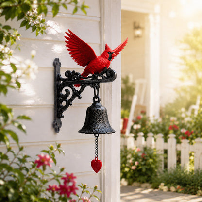 🐦🔔Vintage Cardinal  and Our Lady of Grace Garden Bell