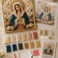 Divine Pearl Bead Virgin Mary Icon – DIY Faith Art Gift