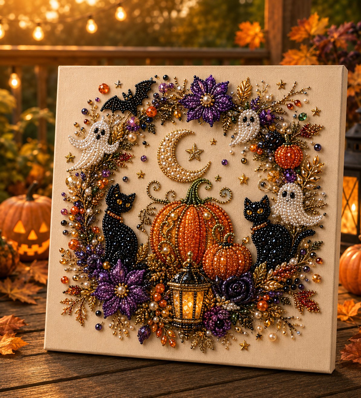 👻Halloween Ghost Pearl Art DIY Kit