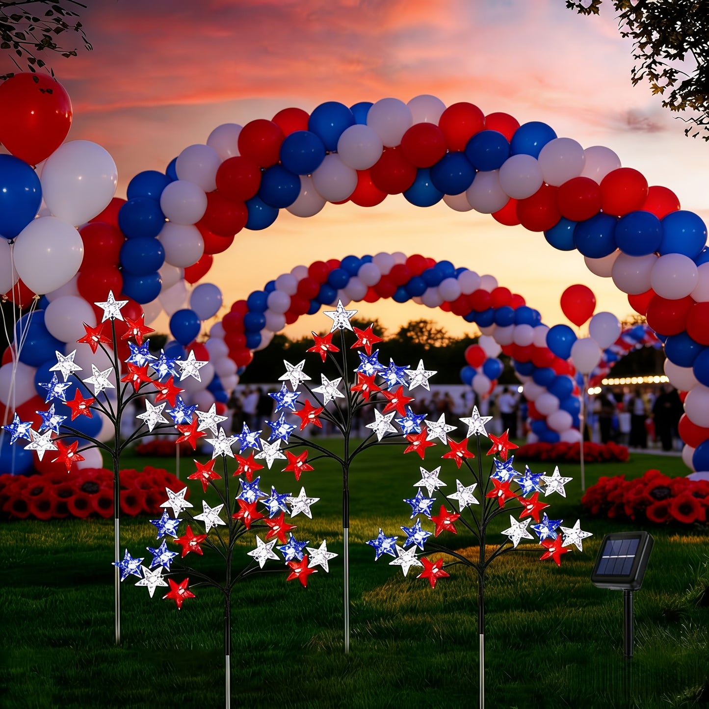 Solar 4th of July Stake Lights