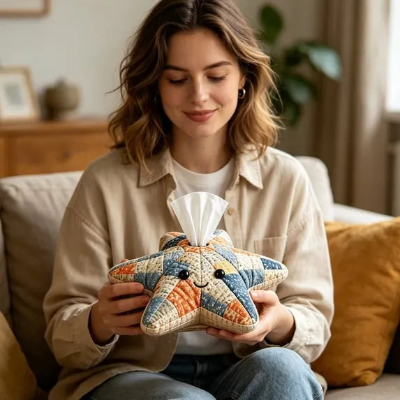 Animal-Themed Patchwork Tissue Box Cover DIY Sewing Kit