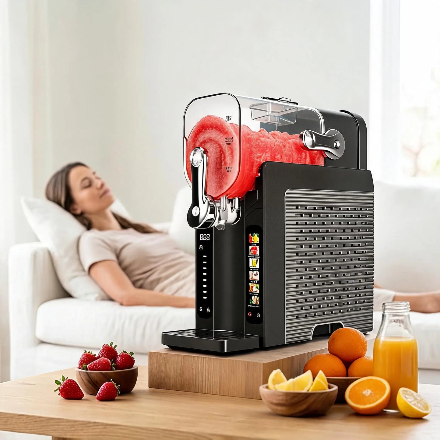 Compact Dual-Function Slushie Machine for Home