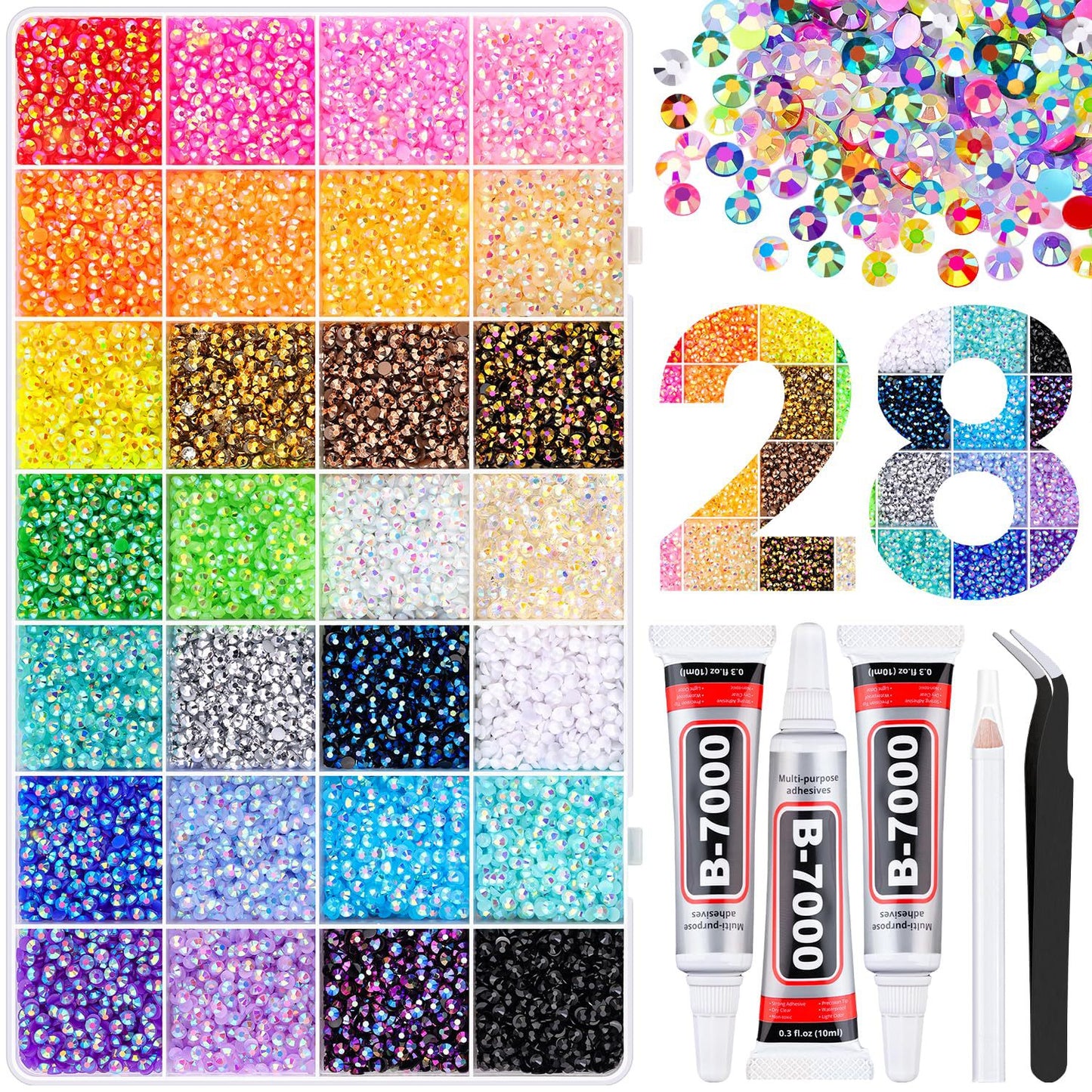 Resin Jelly Rhinestones Kit for DIY Arts & Crafts Gifts