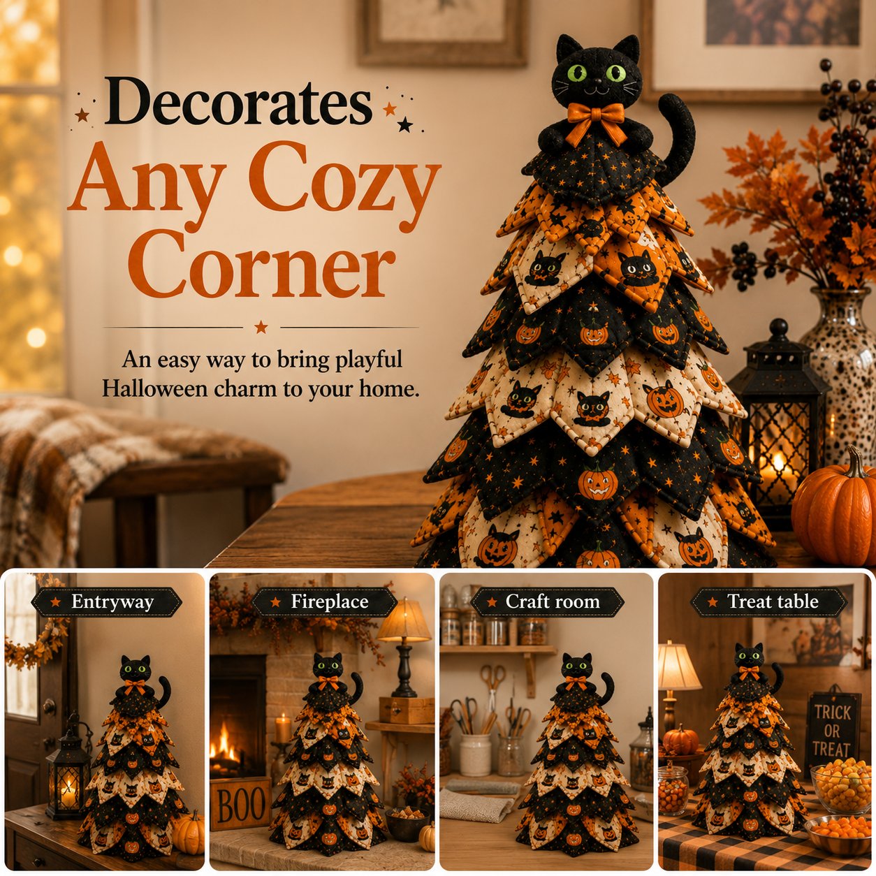 DIY Quilted Fabric Kit -Layered Holiday Décor for Quilting Lovers