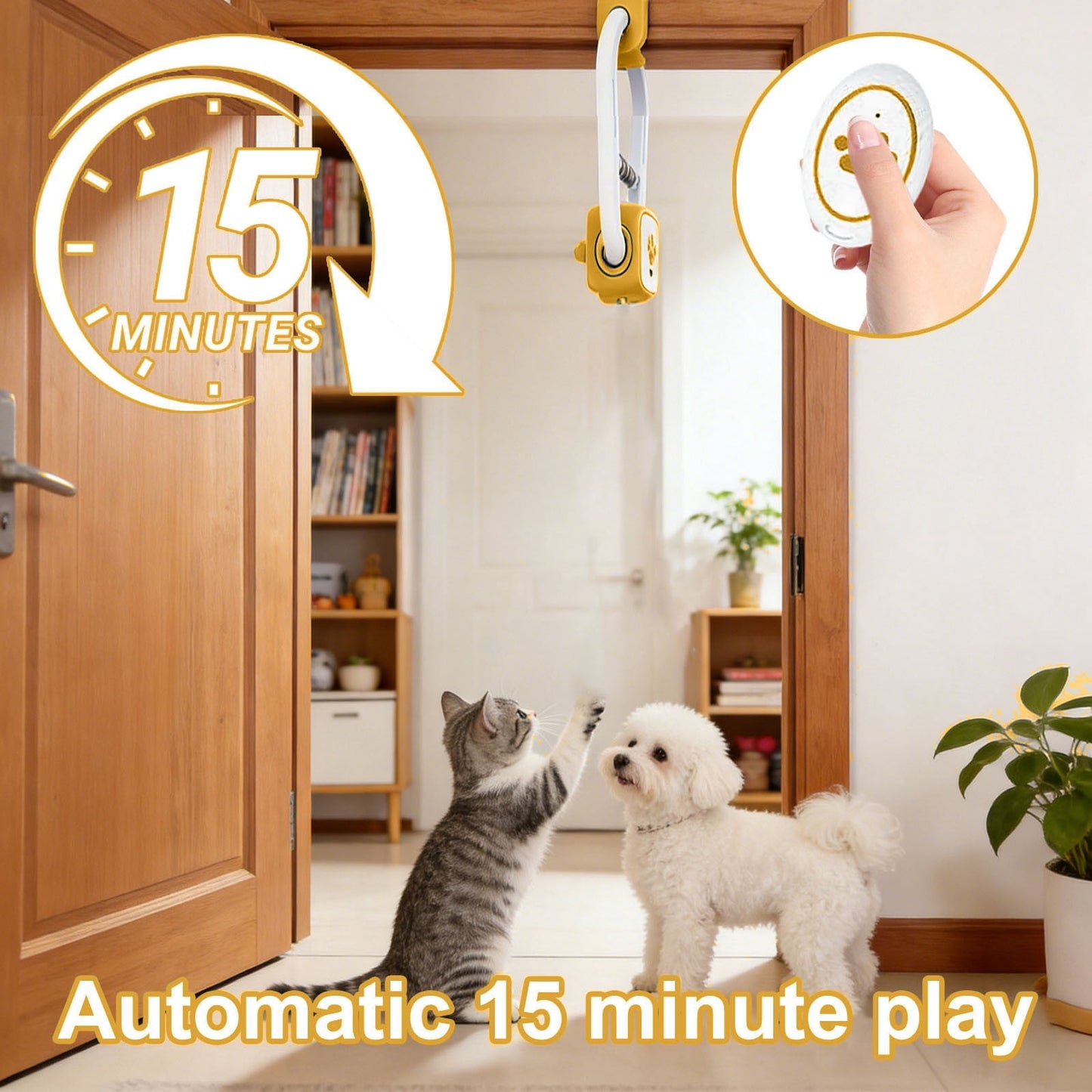 Rechargeable Electric Cat Interactive Door Clip Teaser