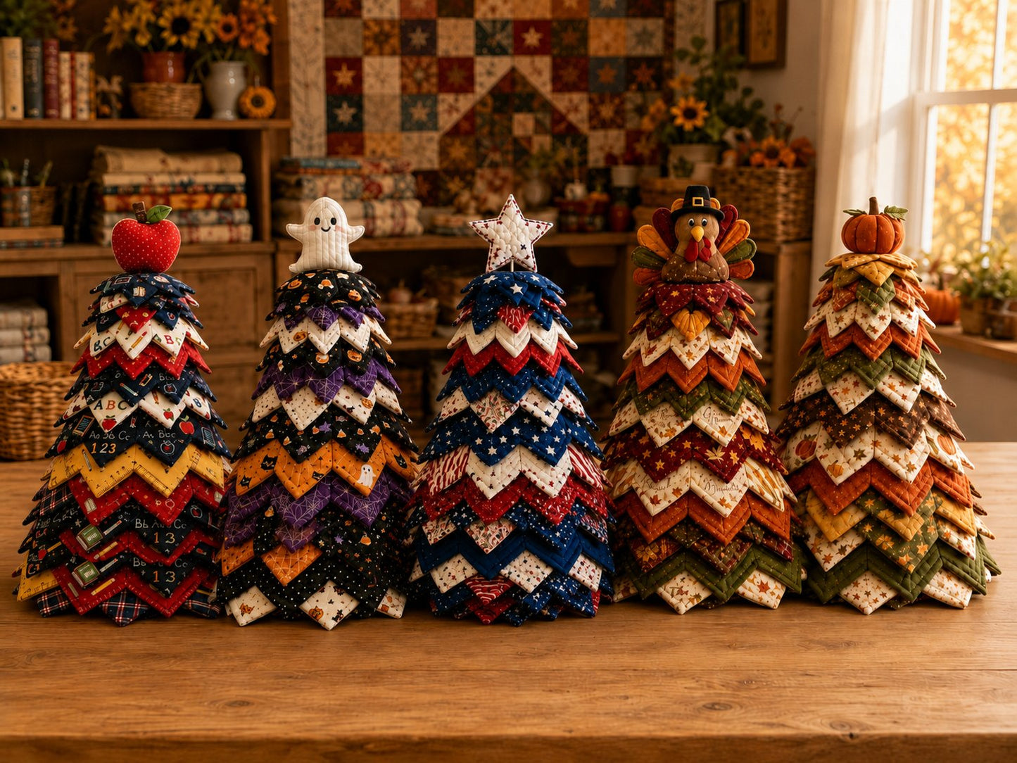 DIY Quilted Fabric Kit -Layered Holiday Décor for Quilting Lovers