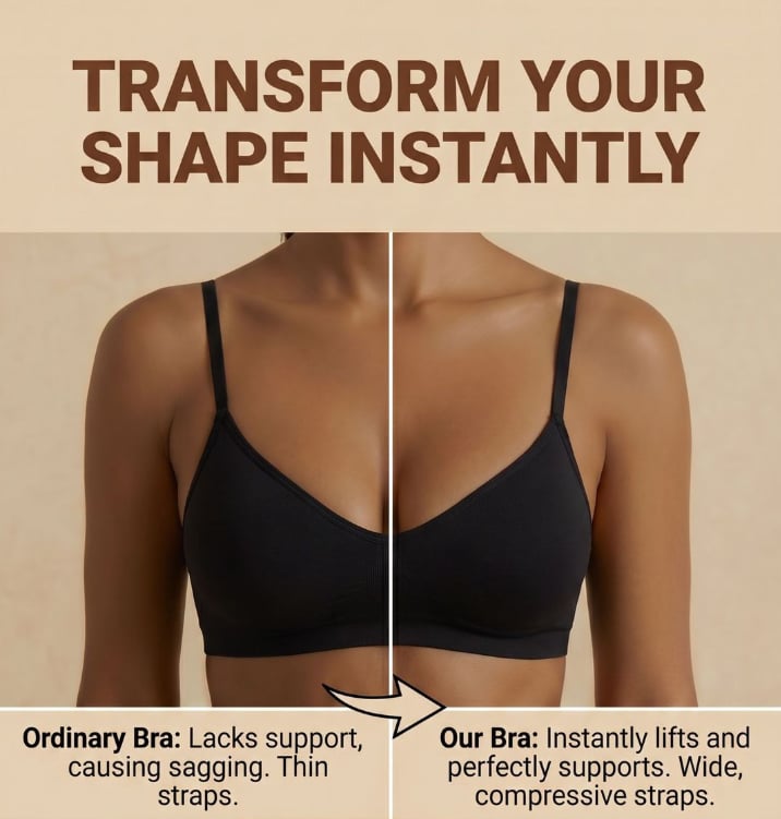 Women's Posture Wireless Bra-Breathable Non-Removable Molded Cups
