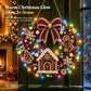 Hot Sale⛄Christmas Pearl Diamond Painting Pendant DIY Kit with LED String Lights