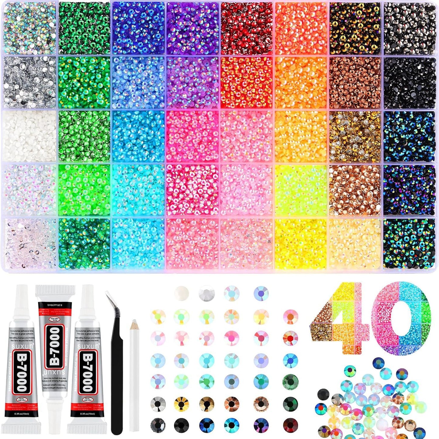 Resin Jelly Rhinestones Kit for DIY Arts & Crafts Gifts