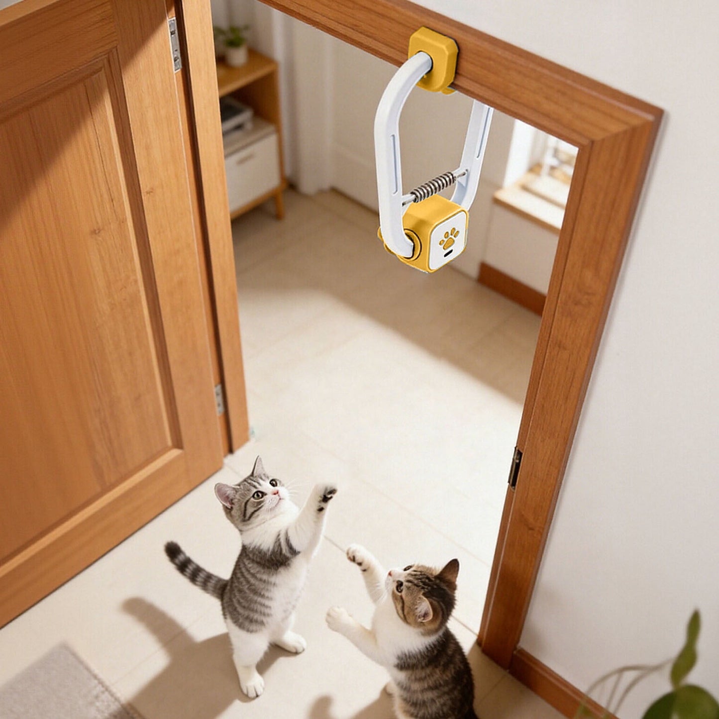 Rechargeable Electric Cat Interactive Door Clip Teaser