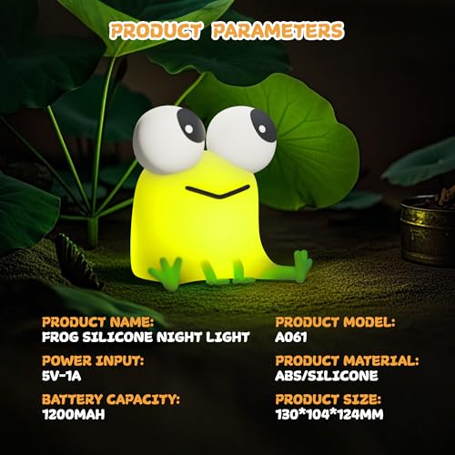 Green Frog Night Light for Kids Gifts Room Decor