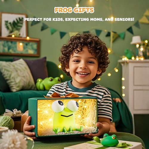 Green Frog Night Light for Kids Gifts Room Decor