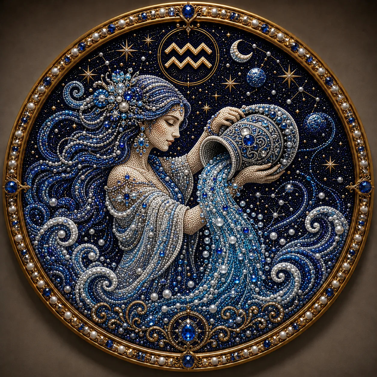 ✨ Premium 3D Pearl 12 Zodiac Signs Art Kit