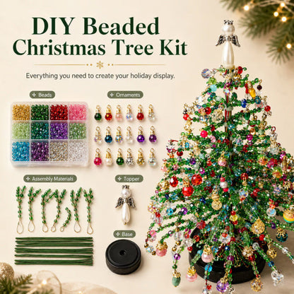 🎄DIY Beaded Christmas Tree Kit – 🎅Create Your Own Sparkling Holiday Decoration