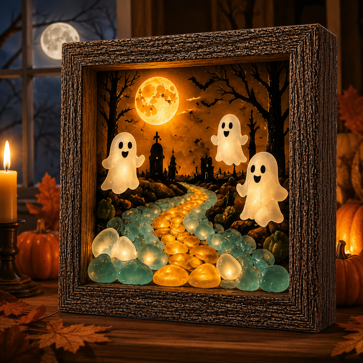 DIY Lighted Halloween Shadow Box Kit