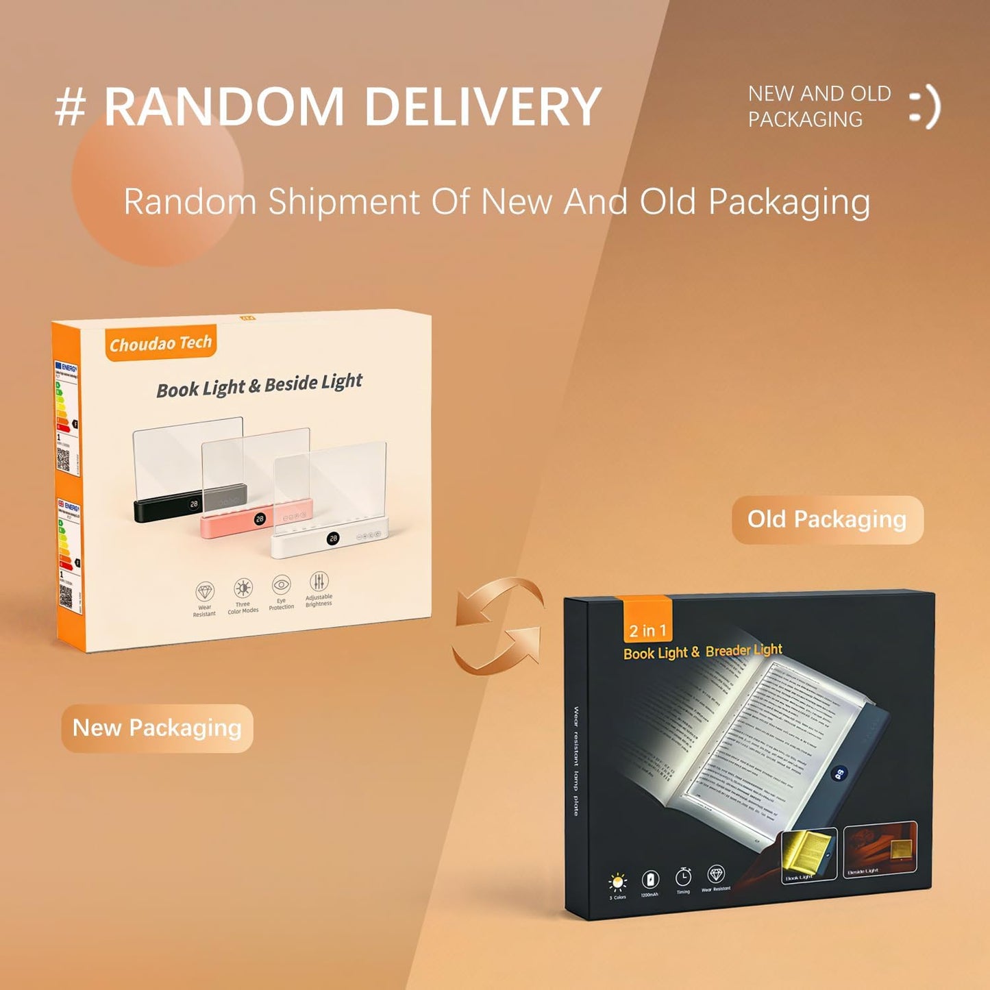 2 in 1 LED Rechargeable Reading Book Light