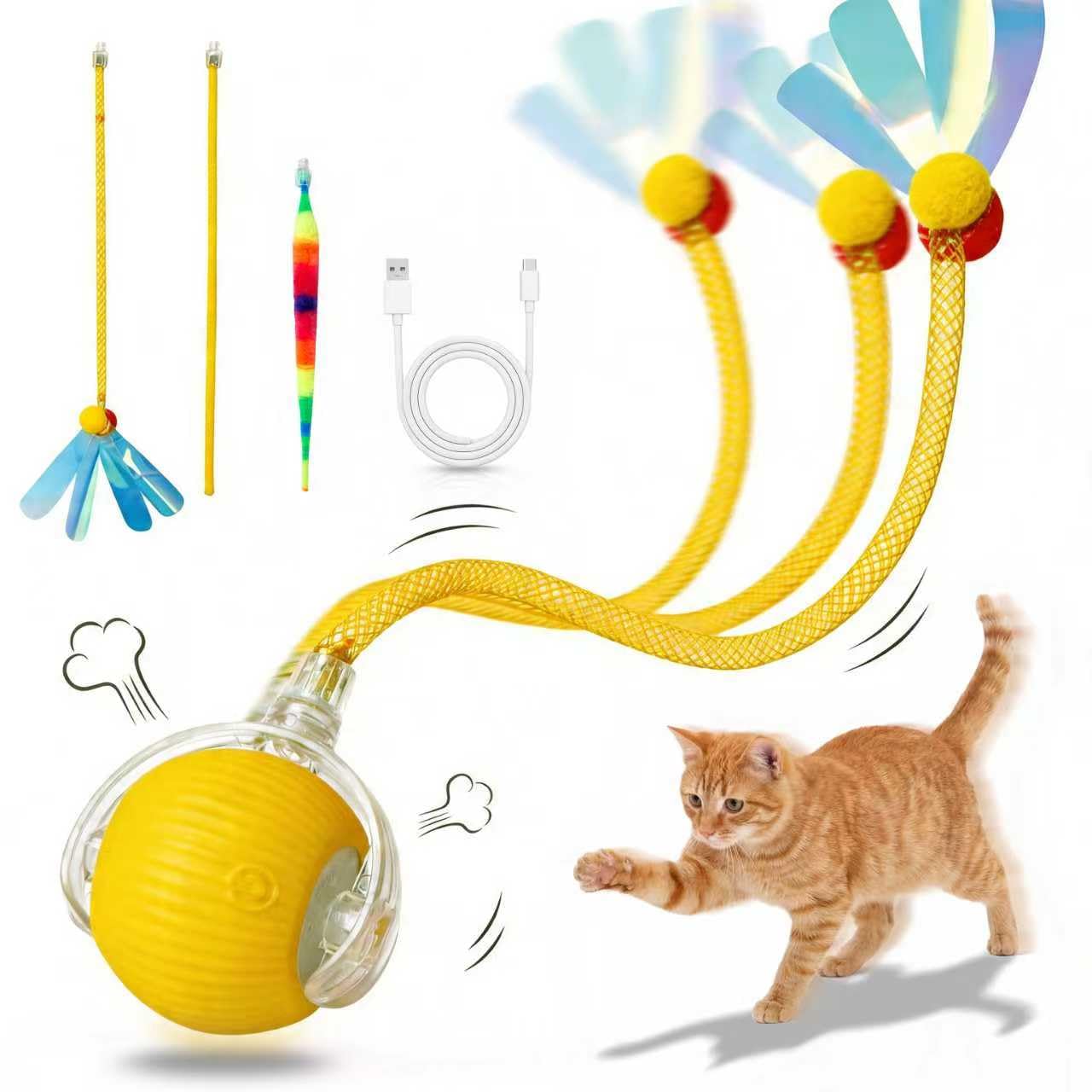 Rechargeable Smart Rolling Cat Ball