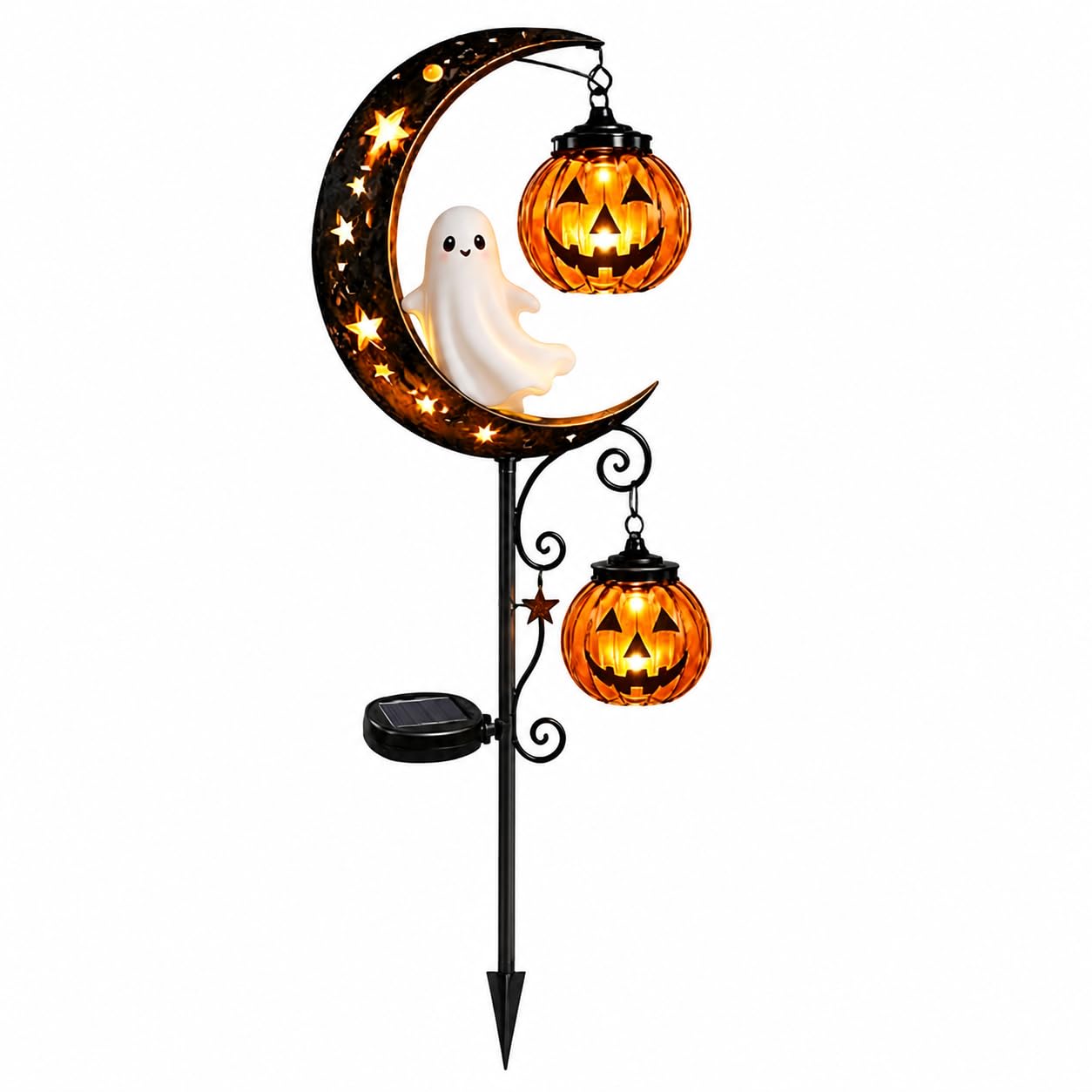 Pumpkin Moon Garden Stake Light