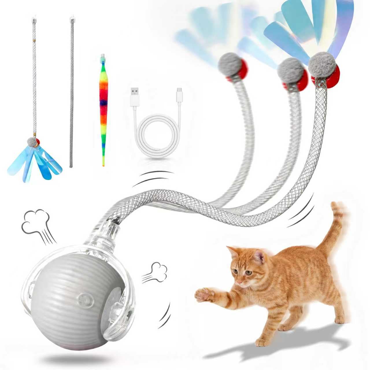 Rechargeable Smart Rolling Cat Ball