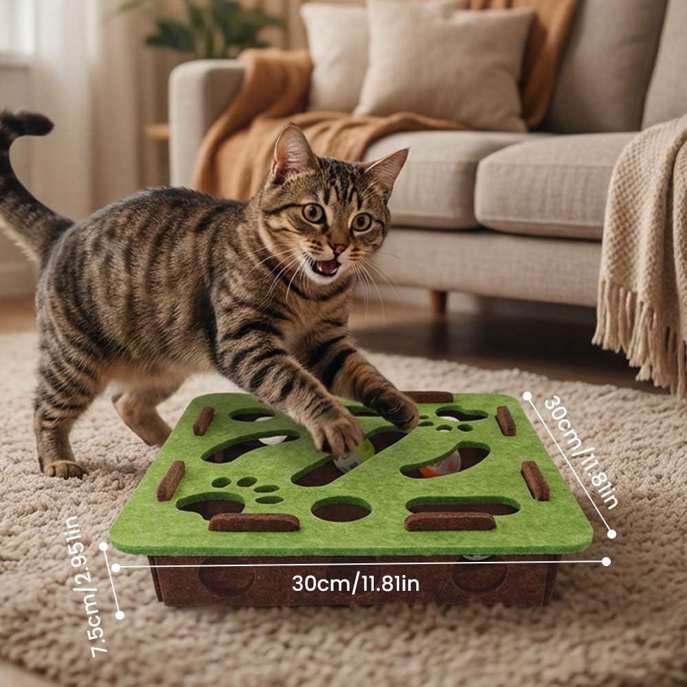 Clawsaver Scratch Puzzle Box for Cats