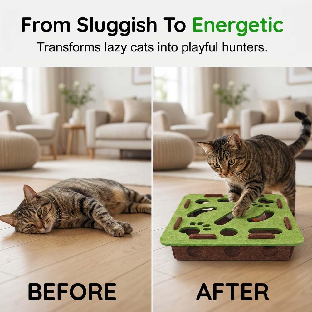 Clawsaver Scratch Puzzle Box for Cats