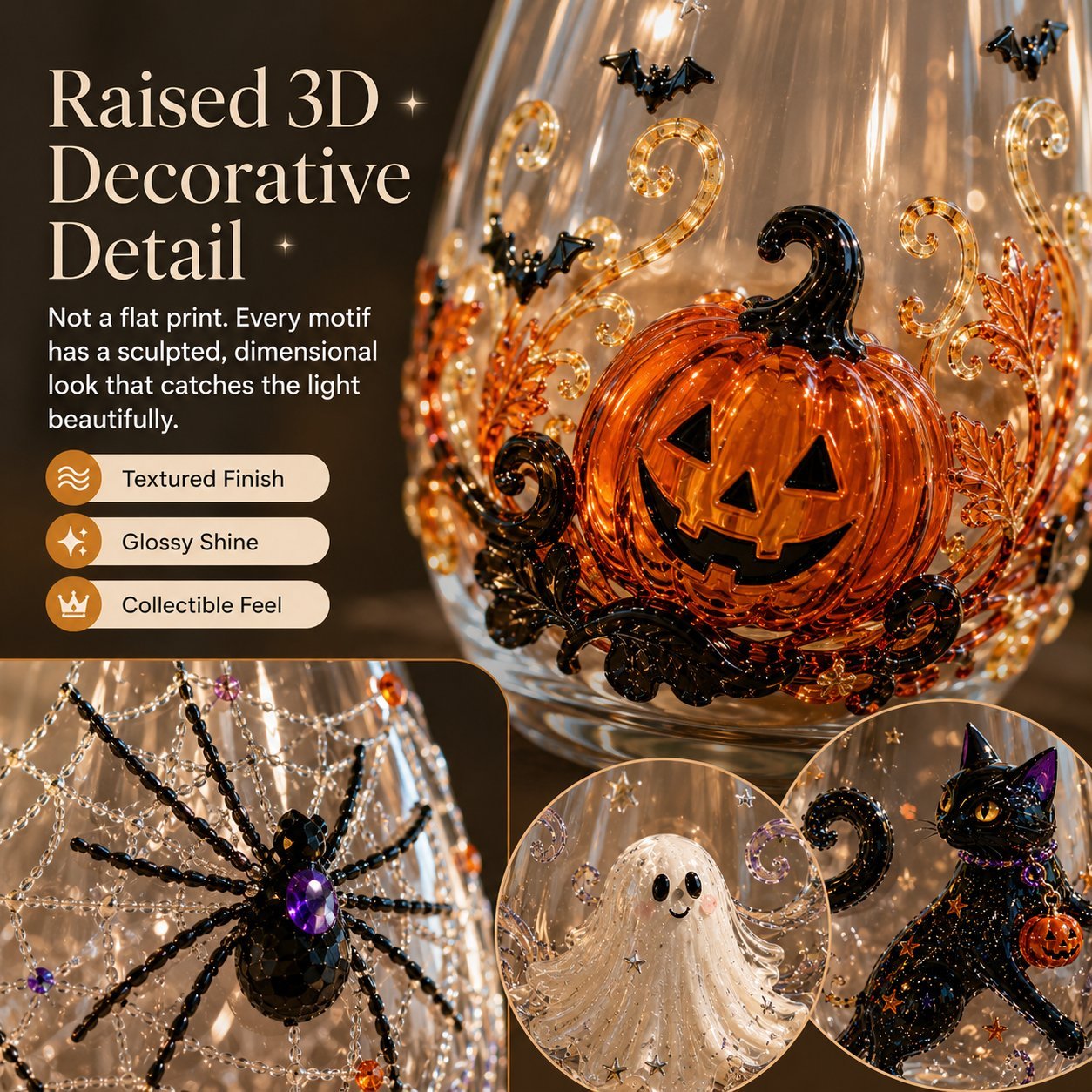 🎃 Magical 3D Glassware for Immersive Halloween Drink Moments