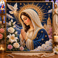 Divine Pearl Bead Virgin Mary Icon – DIY Faith Art Gift