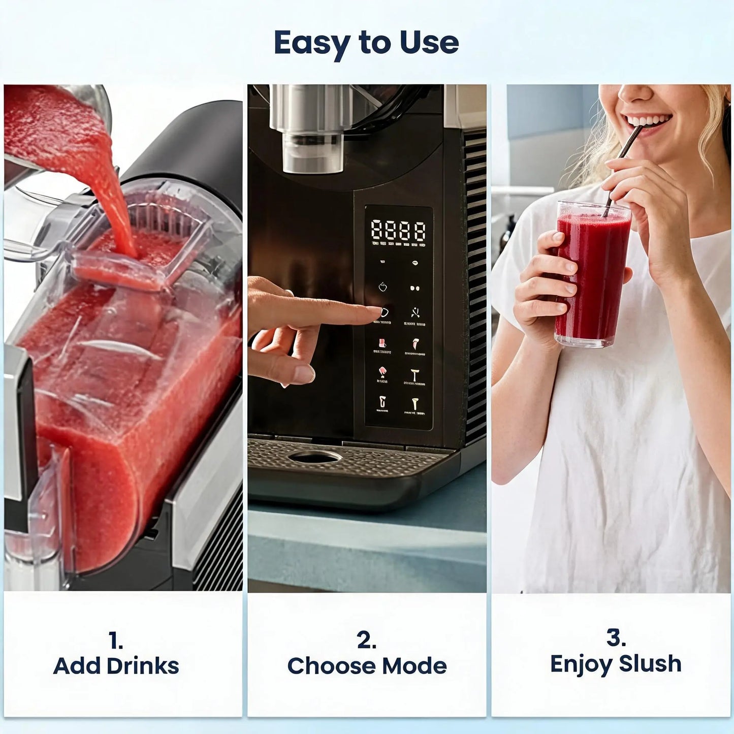 Compact Dual-Function Slushie Machine for Home