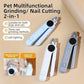 2-in-1 Pet Nail Clippers & Grinder with Light