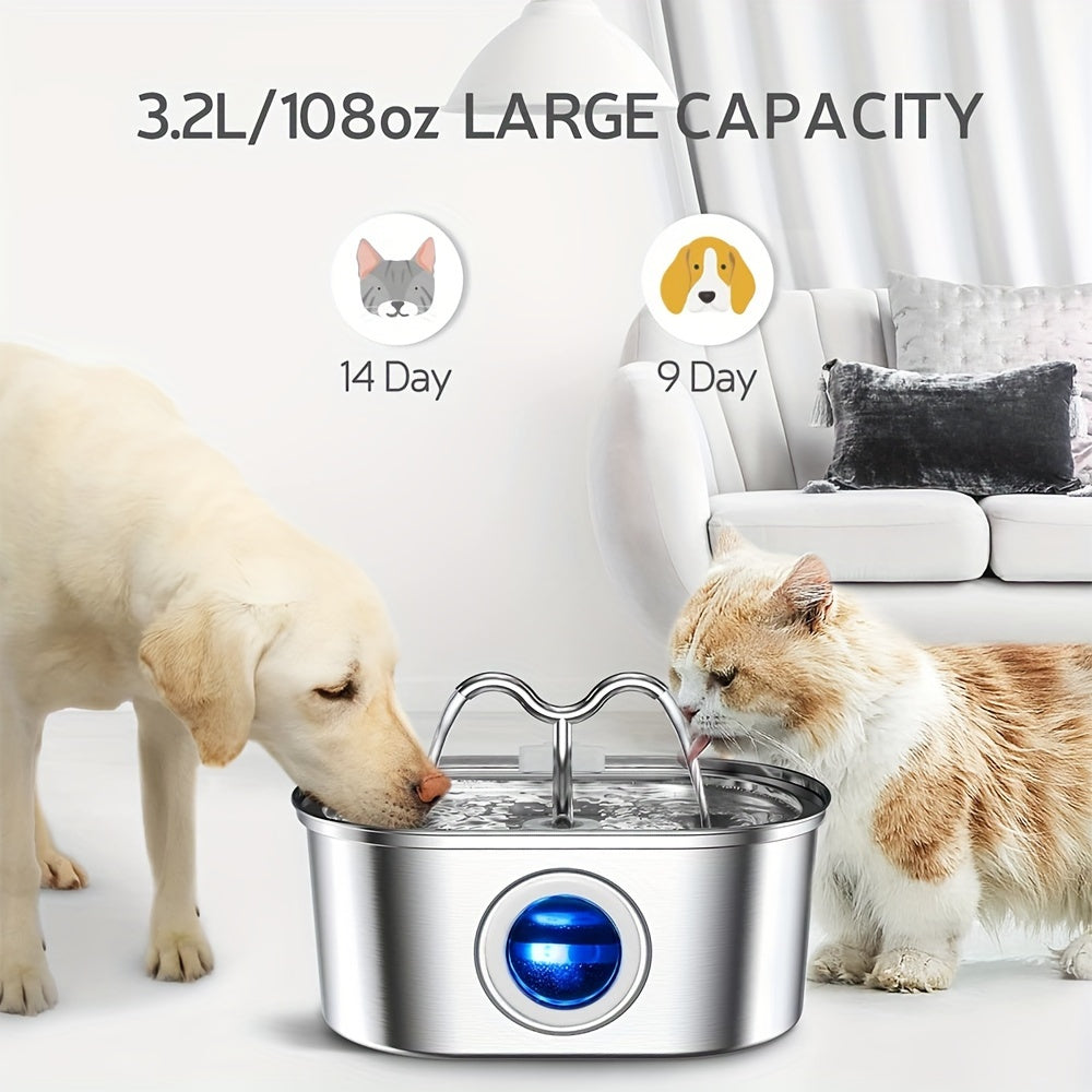 Stainless Steel Cat Water Fountain