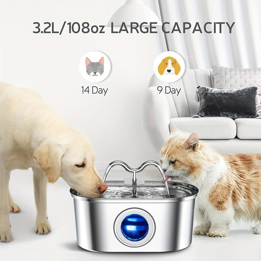 Stainless Steel Cat Water Fountain