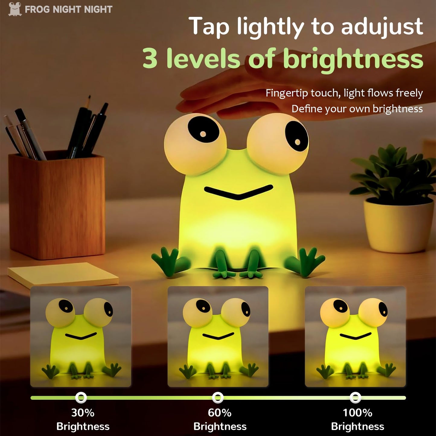 Green Frog Night Light for Kids Gifts Room Decor